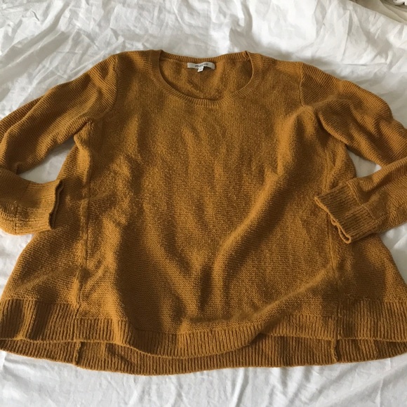 Madewell | Crewneck Knit Sweater in Mustard Yellow Size Small - Picture 3 of 4